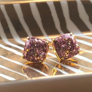 **SOLD** Kate Spade Pink Glitter Studs